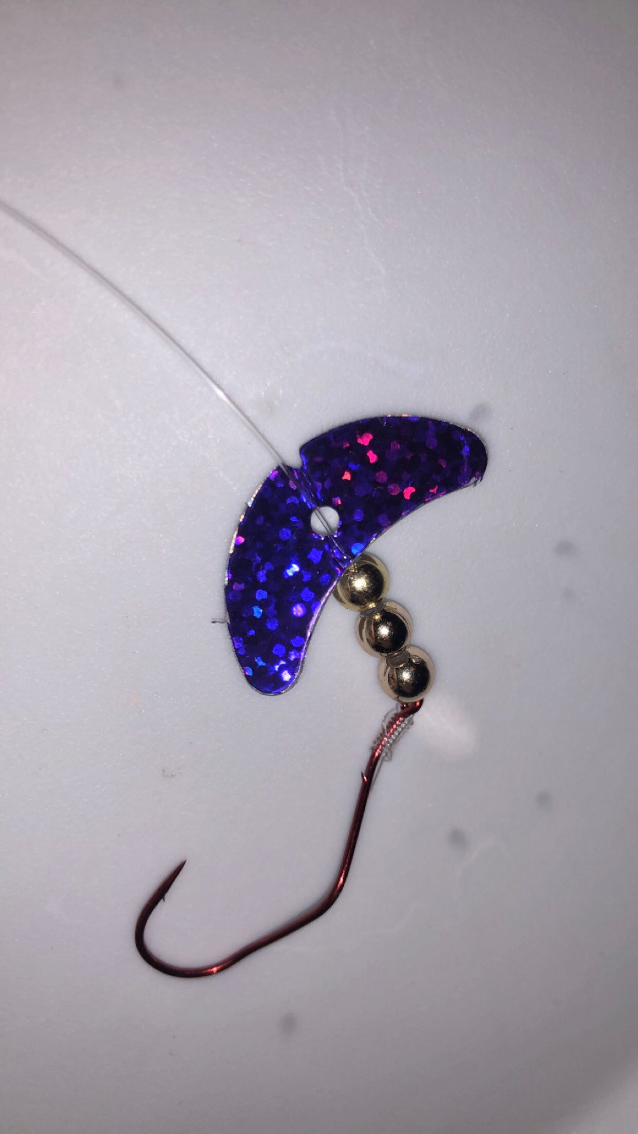 1 Inch Smile/Purple Sparkle