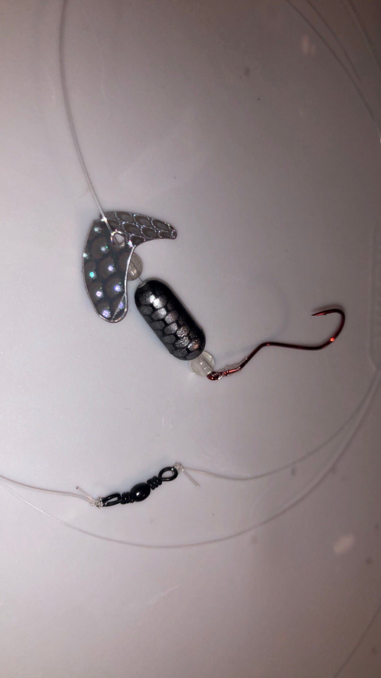 1 Inch Smile with Inline Swivel/Silver Fin